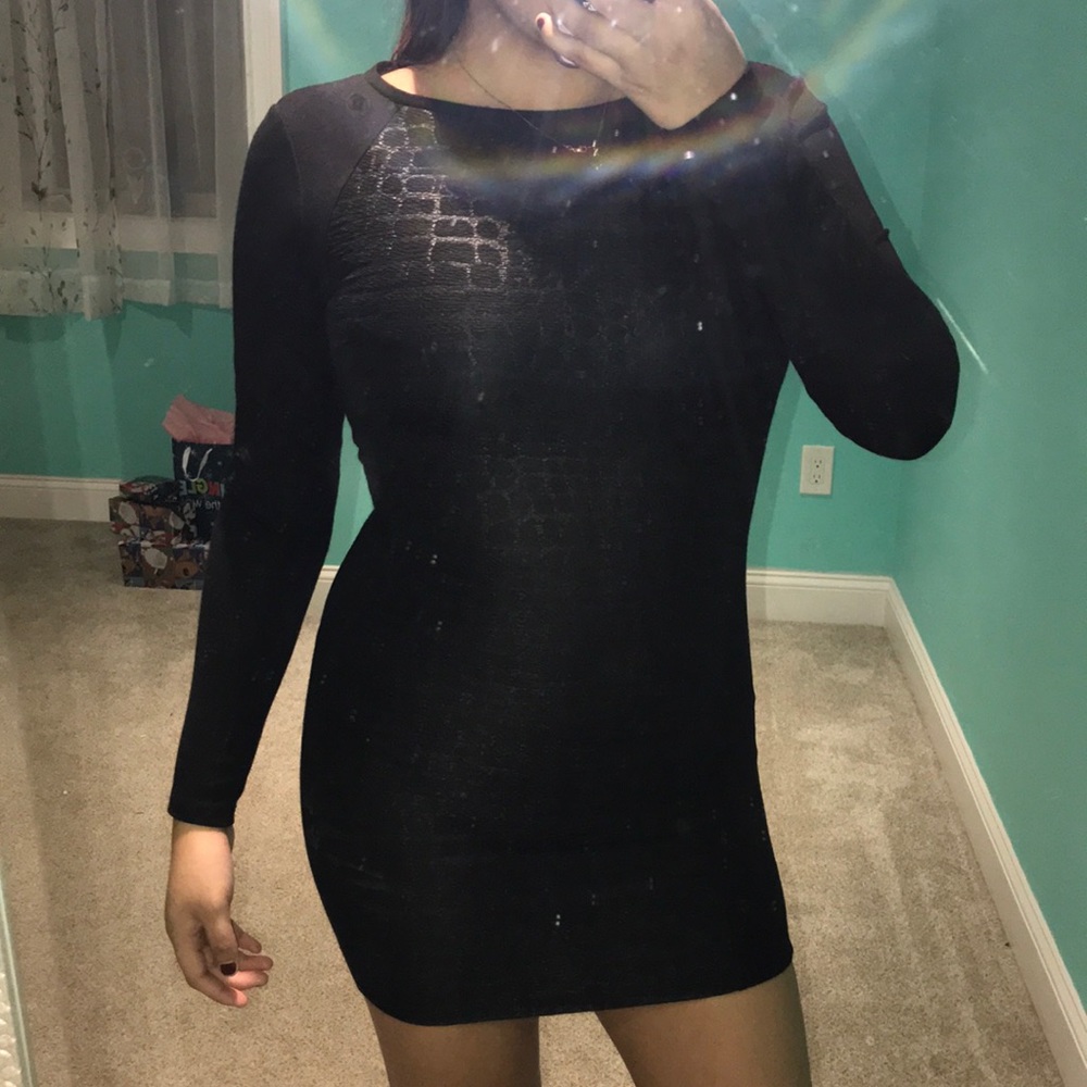White body con dress